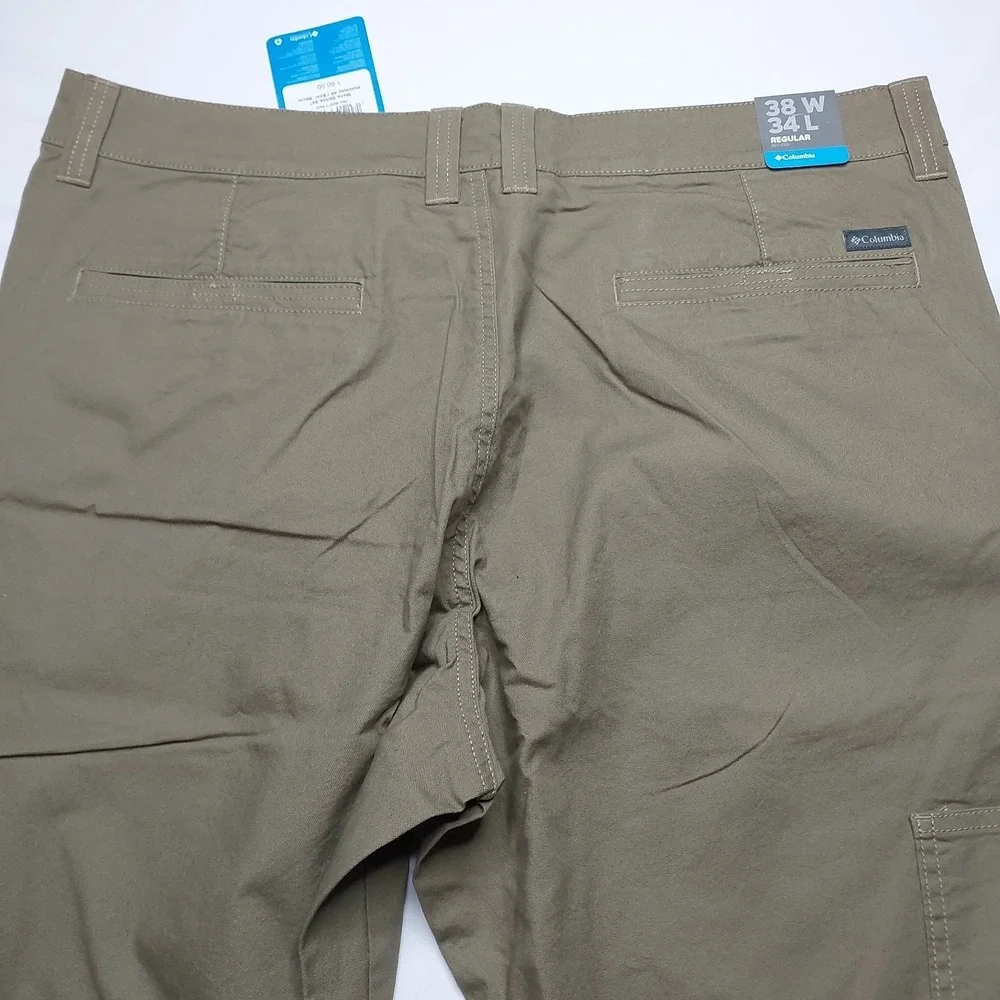 Columbia Flex ROC Pants‎ Men's 38x34 Tan Regular Fit Stretch Hiking Outdoor